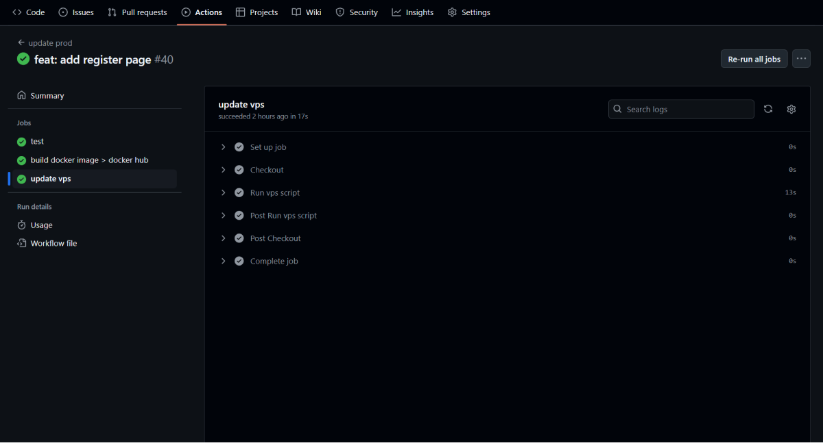capture ecran github actions